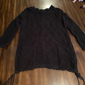 Outsized swim cover tunic Free People black